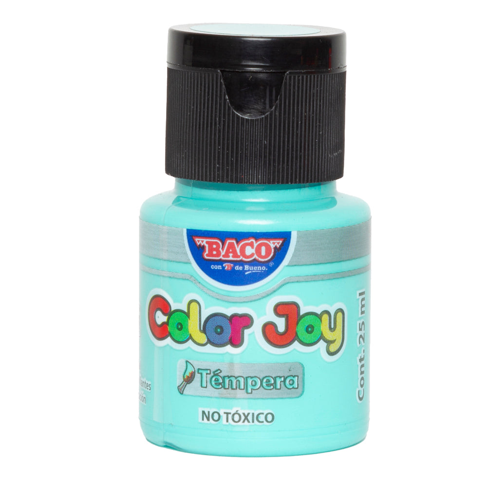 Pintura Témpera | Color Joy 85 Verde Pastel | BACO | 10 frascos de 25 ml