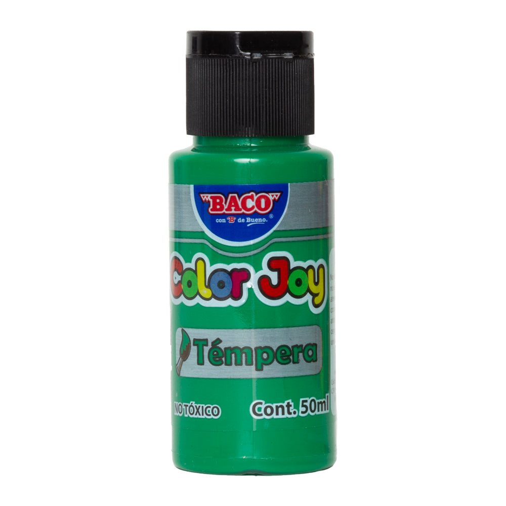 Pintura Témpera | Color Joy 62-A Verde Veronés | BACO | 10 frascos de 50 ml c/u