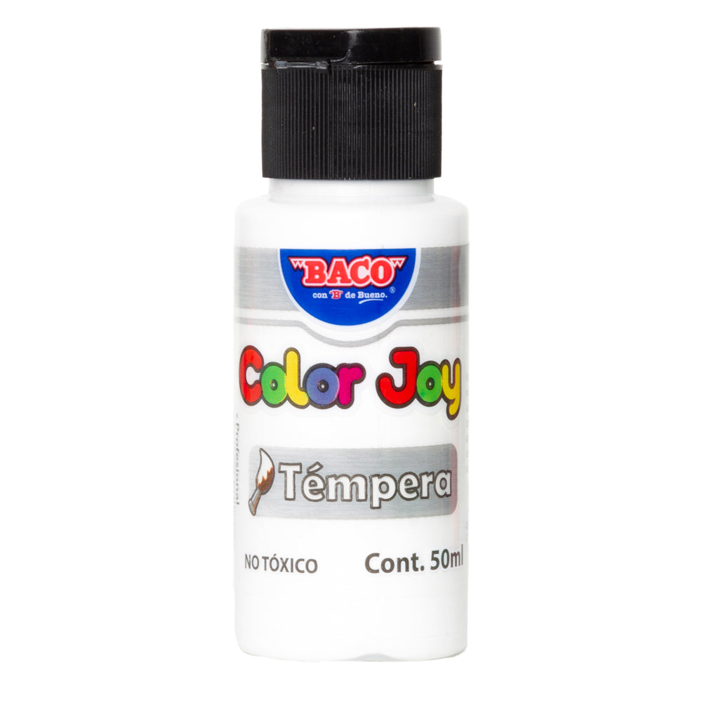 Pintura Témpera | Color Joy 72 Blanco | BACO | 10 frascos de 50 ml c/u
