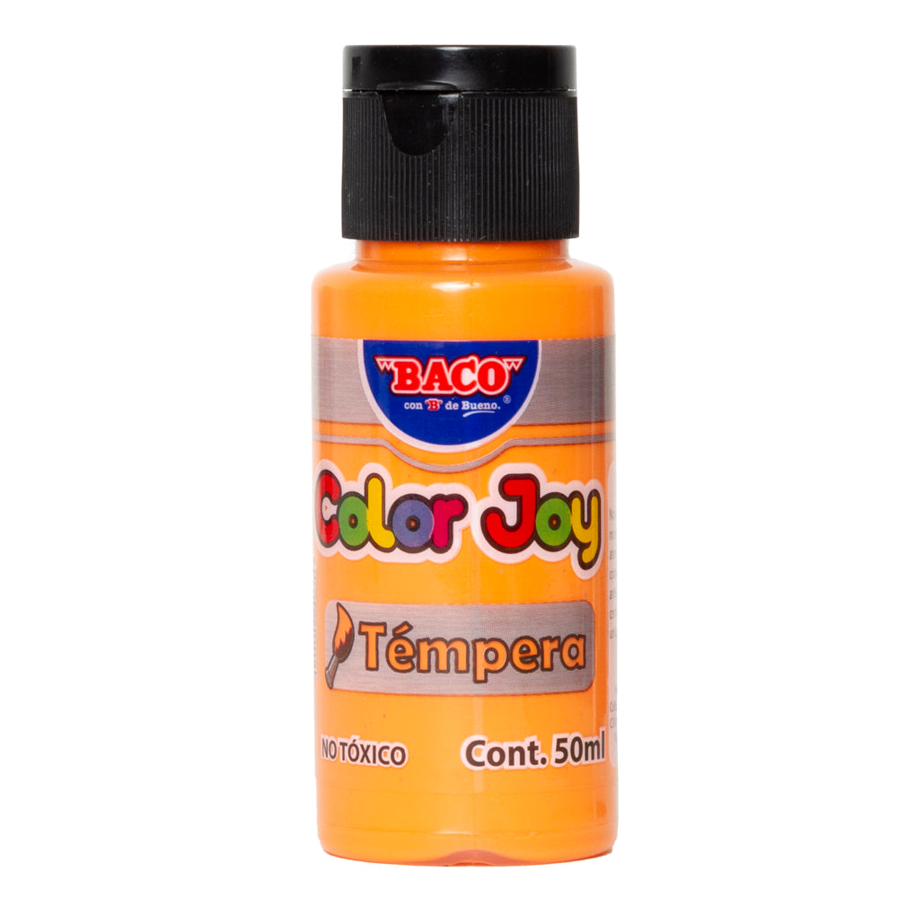 Pintura Témpera | Color Joy 81 Durazno Pastel | BACO | 10 frascos de 50 ml c/u