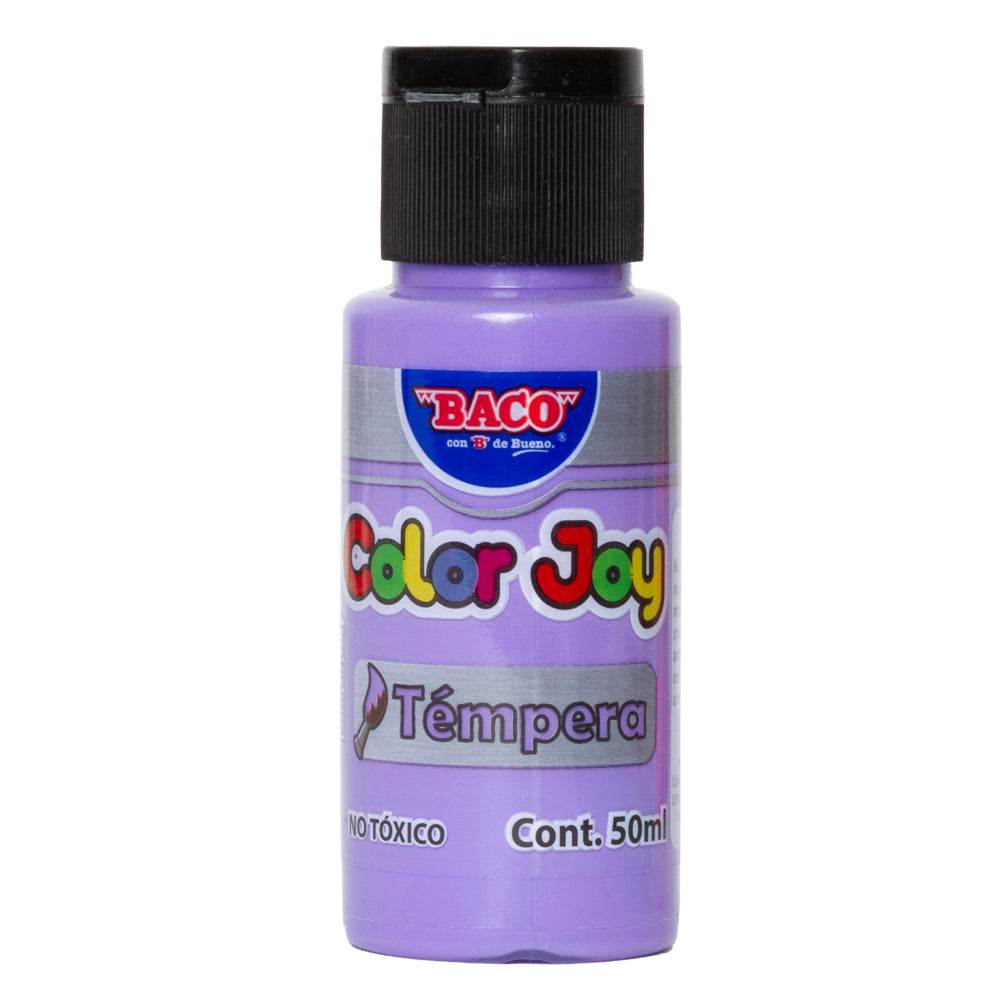 Pintura Témpera | Color Joy 83 Lila Pastel | BACO | 10 frascos de 50 ml c/u