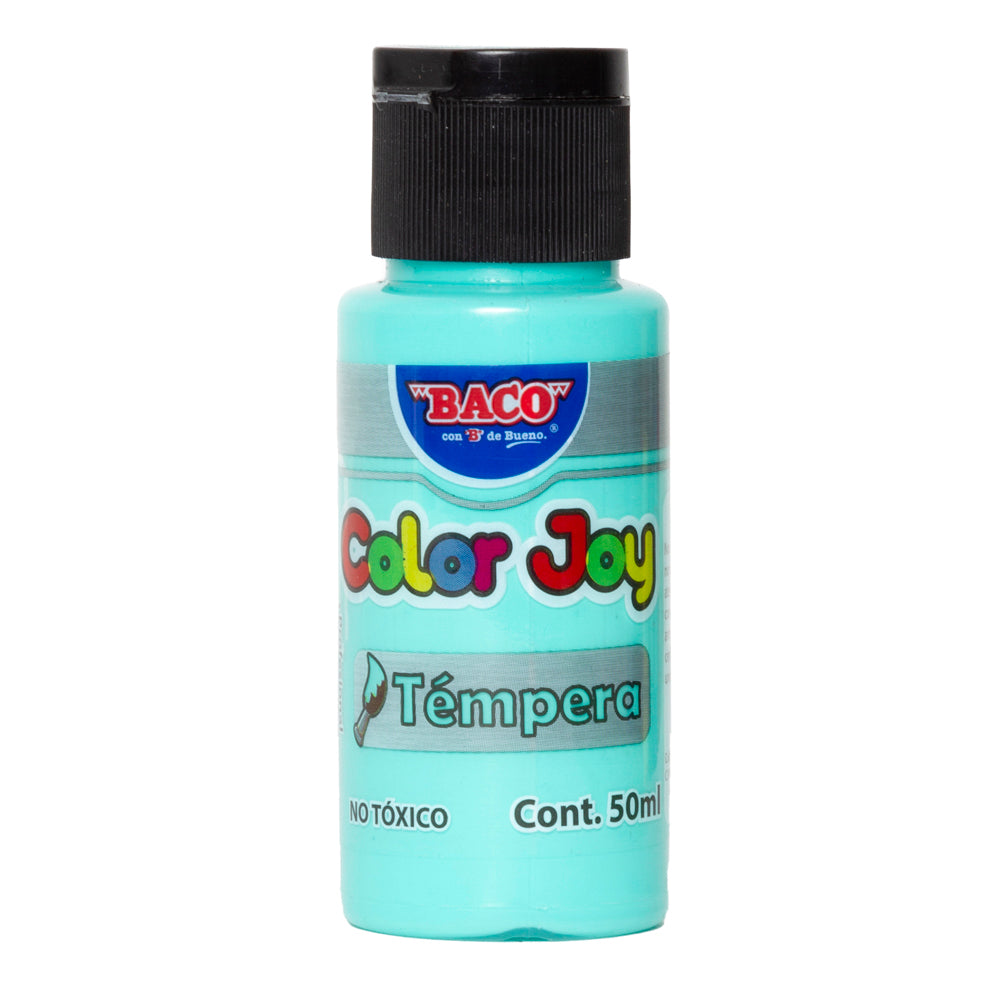 Pintura Témpera | Color Joy 85 Verde Pastel | BACO | 10 frascos de 50 ml c/u