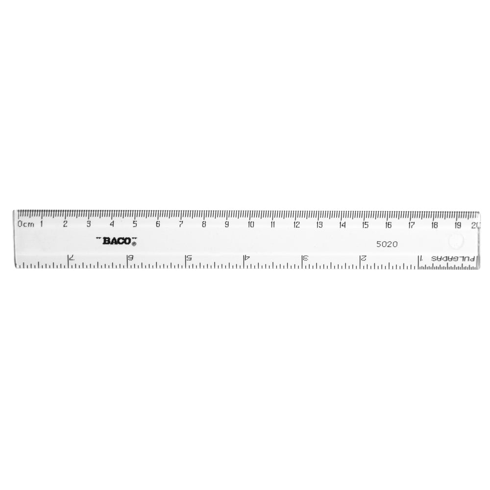 Regla 20 cm BACO 25 piezas