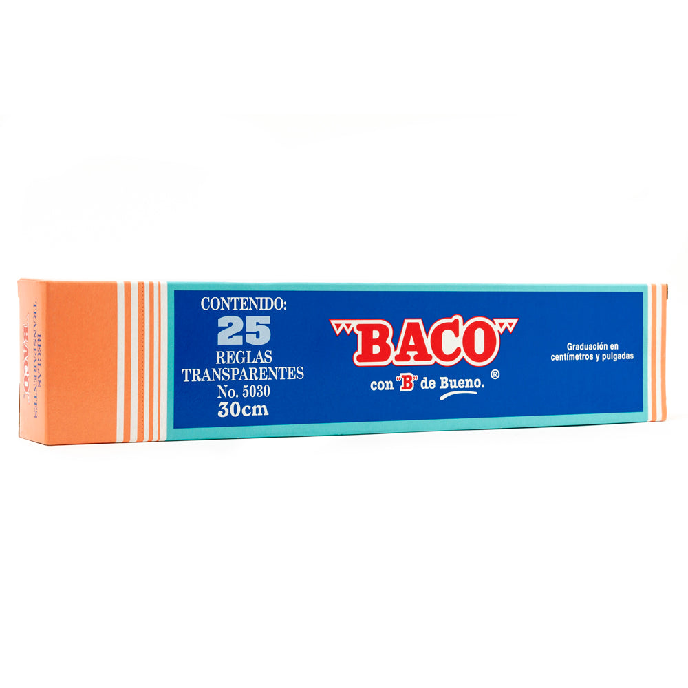 Regla | 30 cm | BACO | 25 piezas