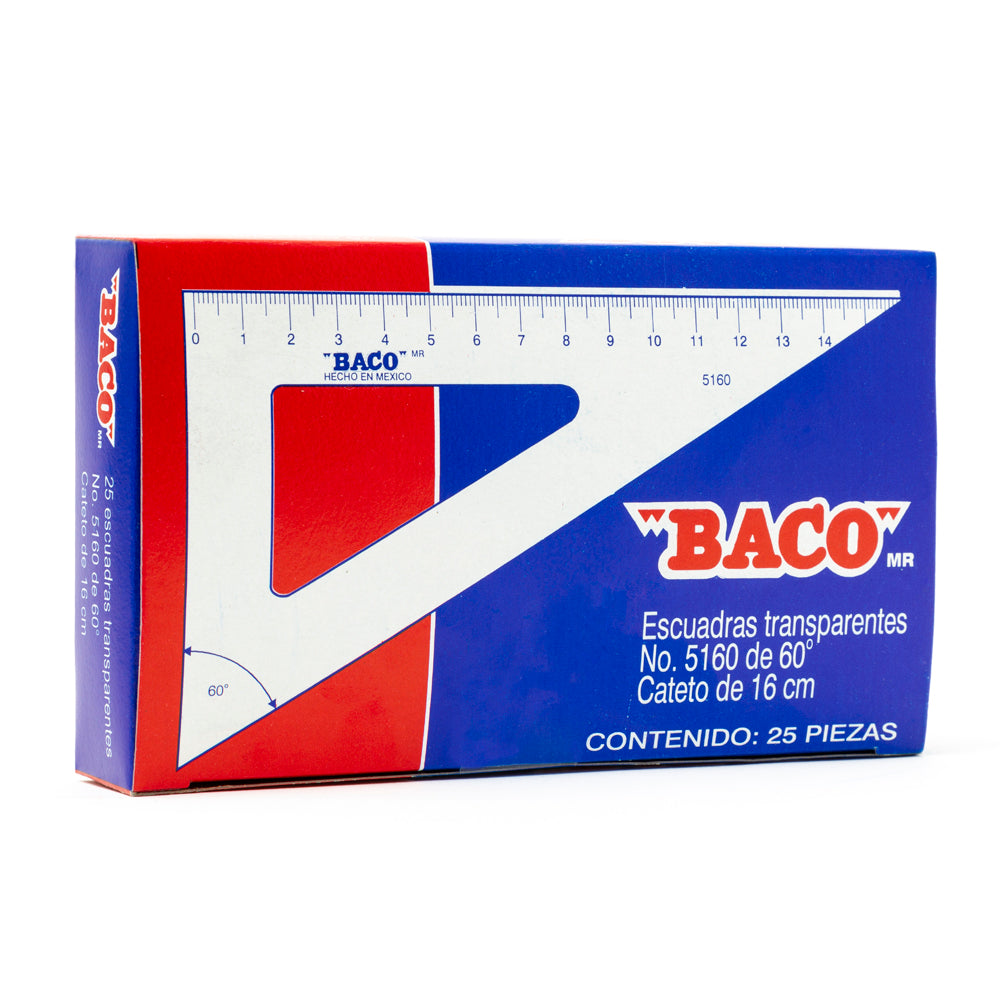 Escuadra | E-5160 | BACO | Caja con 25 piezas