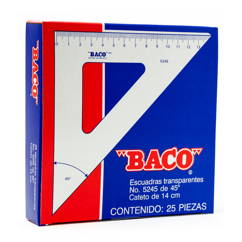 Escuadra | E-5245 | BACO | 25 piezas