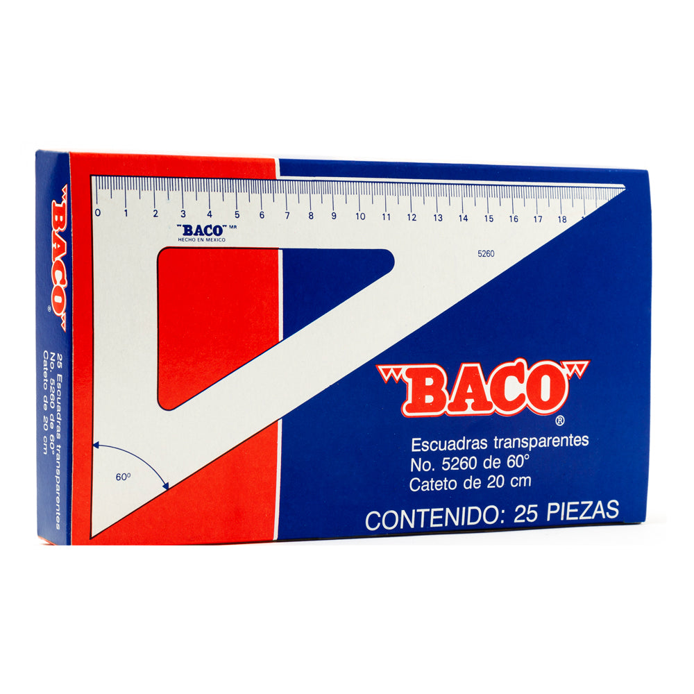 Escuadra | E-5260 | BACO | Caja con 25 piezas