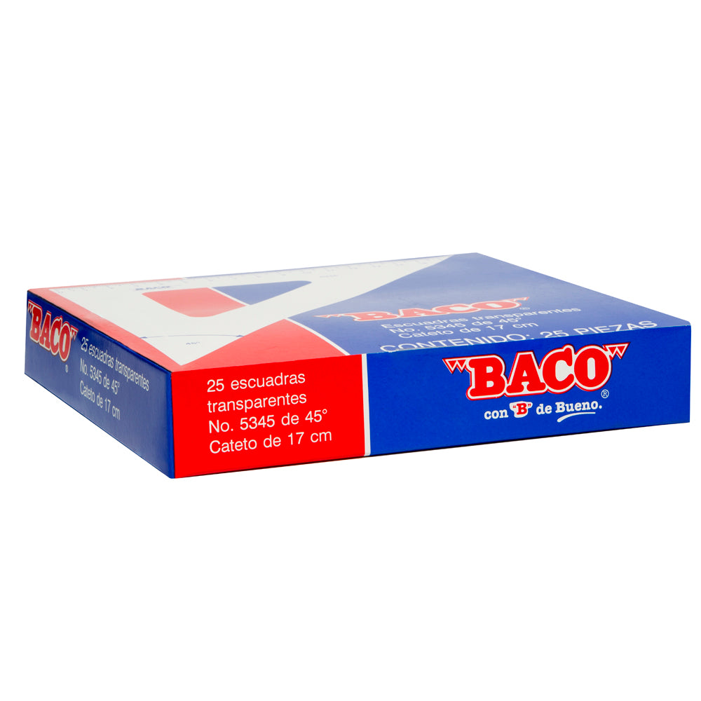 Escuadra E-5345 | BACO | Caja con 25 piezas