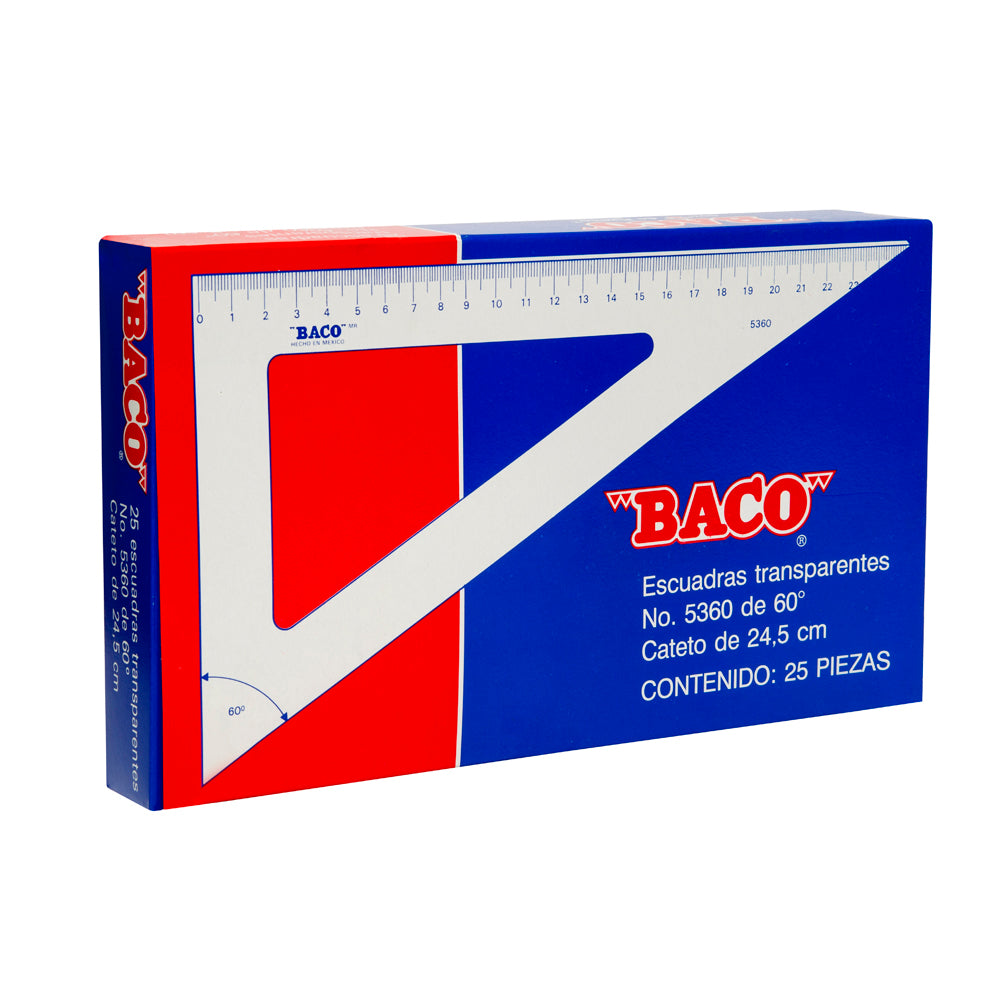 Escuadra | E-5360 | BACO | Caja con 25 piezas