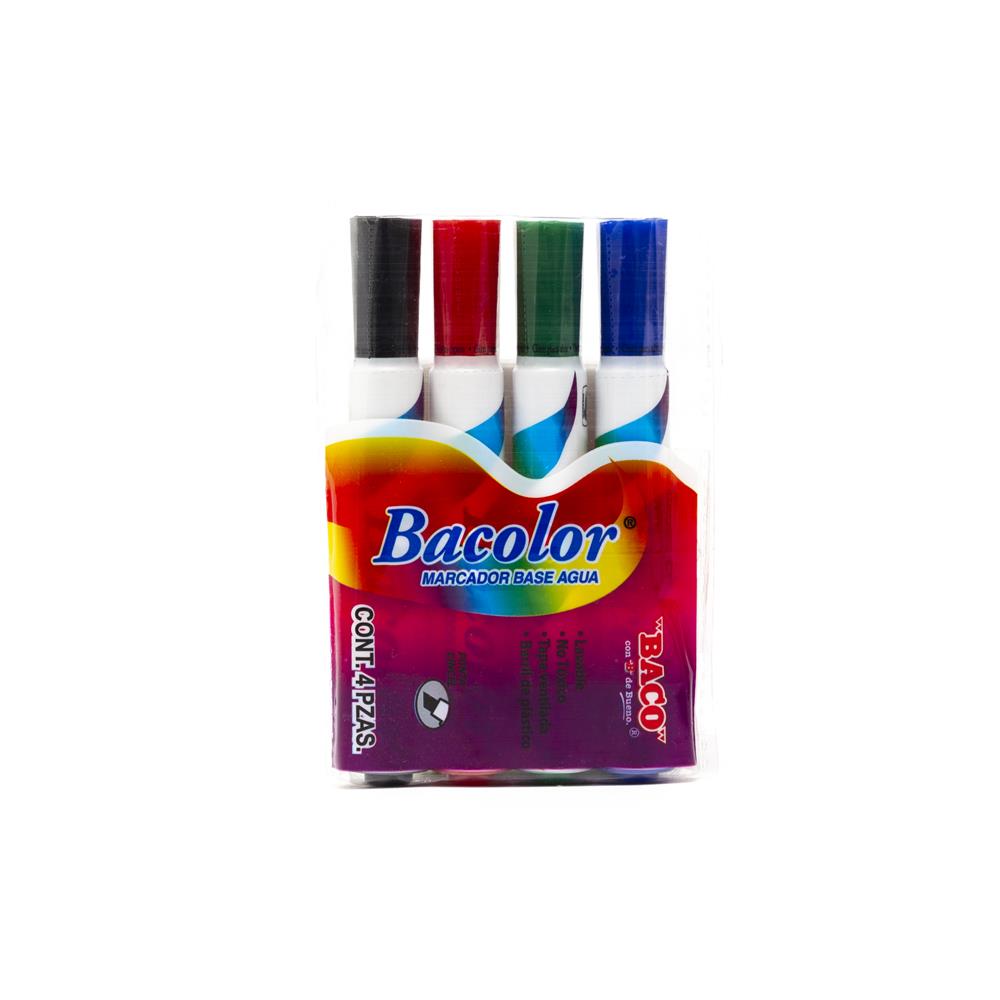 Marcador Base Agua | BACO | 4 Piezas