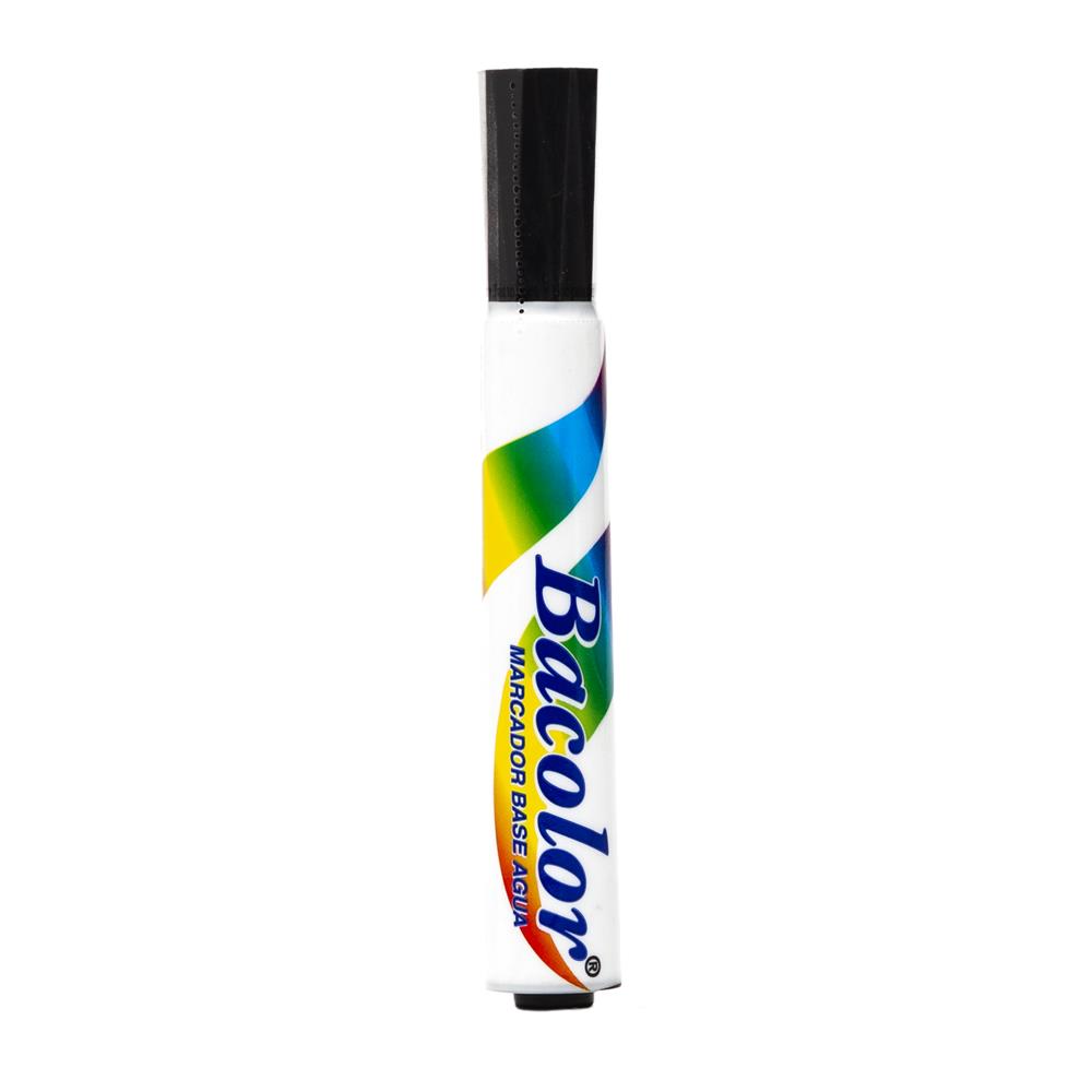 Marcador Base Agua Bacolor | BACO | Negro | 12 pzs