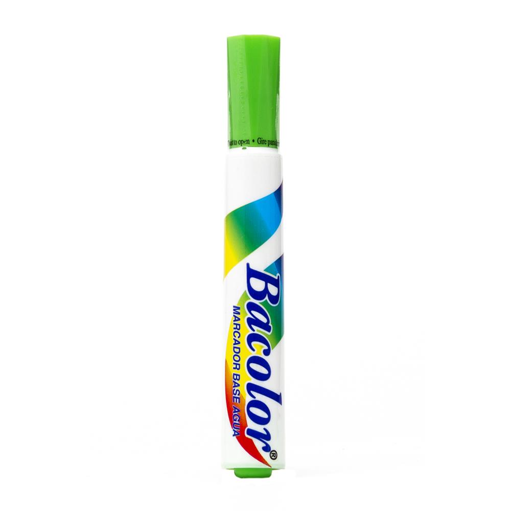Marcador Base Agua Bacolor | BACO | Verde claro | 12 pzs