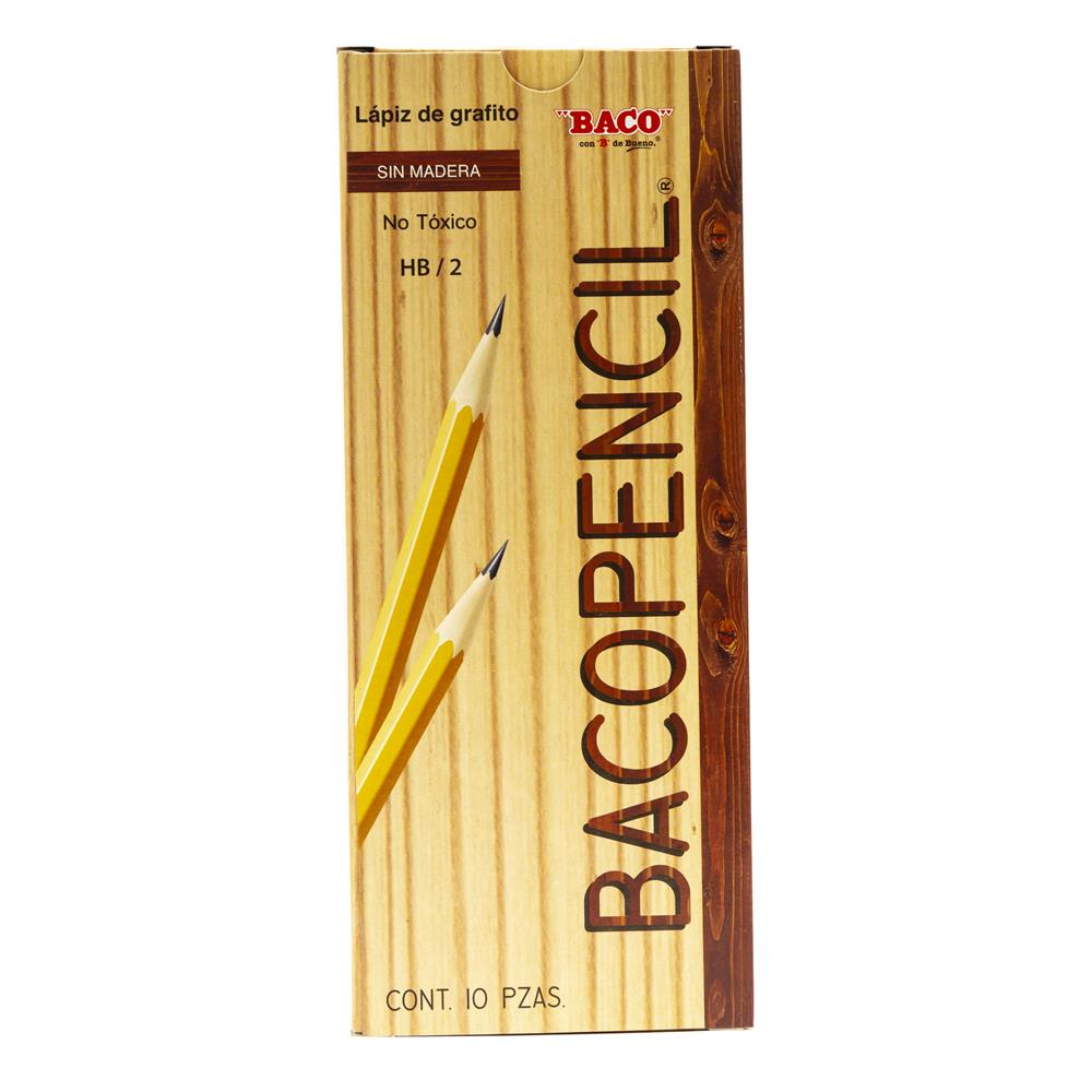 Lápiz de Grafito Bacopencil | HB/2 | BACO | Amarillo | Caja con 10 pzas