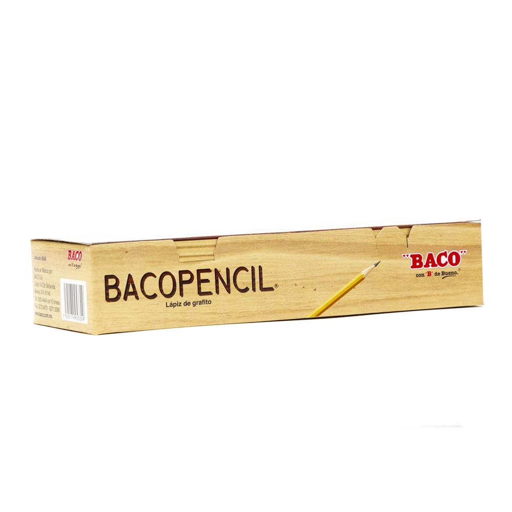 Lápiz de Grafito | Bacopencil | HB/2 | BACO | Amarillo | 50 pzas