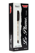 Bolígrafo | Le Plume | Negro | BACO | 12 piezas