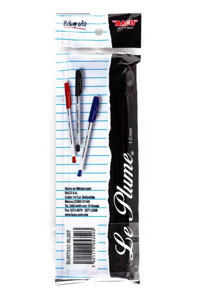 Bolígrafo | Le Plume | BACO | 4 colores surtidos