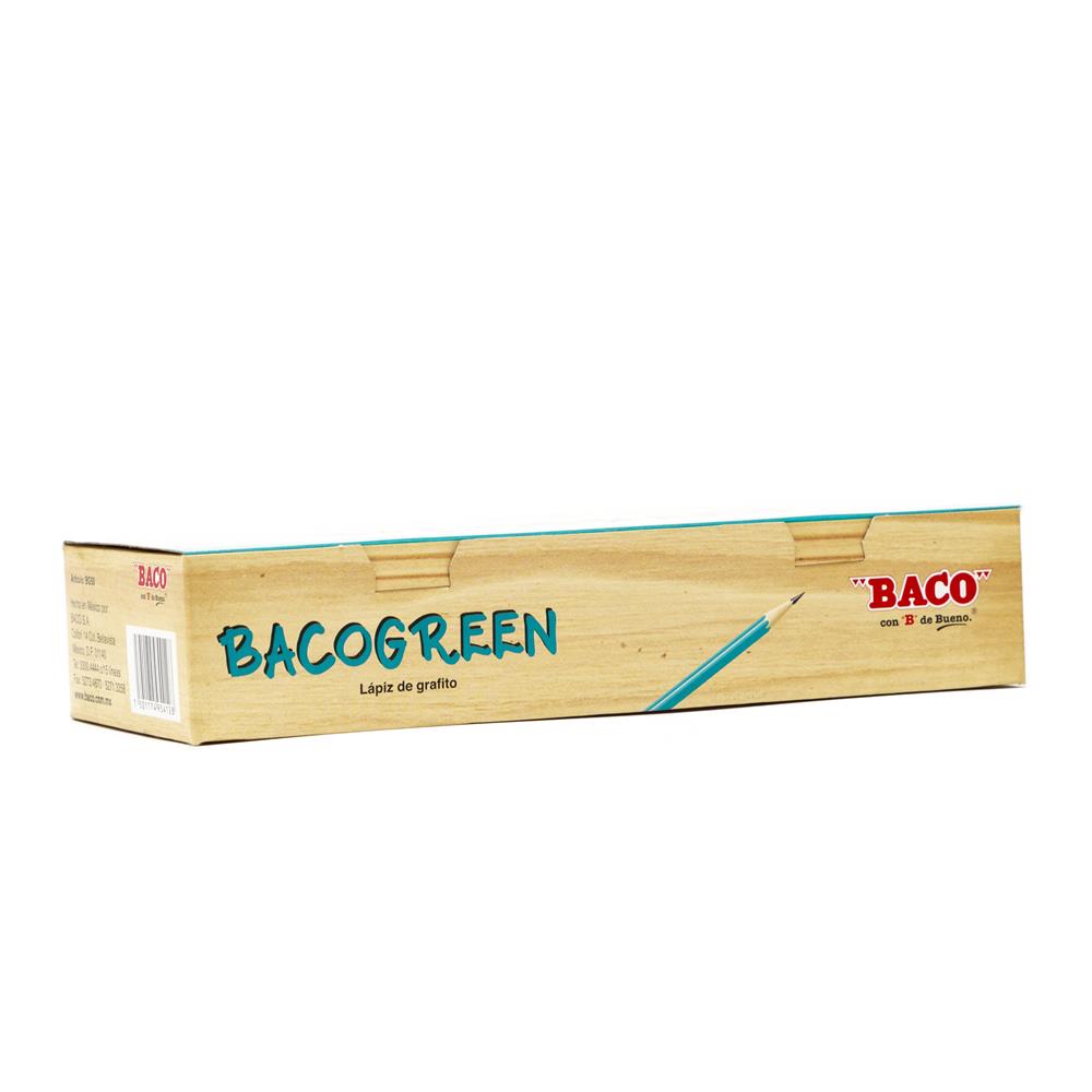 Lápiz de Grafito | Bacogreen | HB/2 | BACO | Verde | 50 pzas