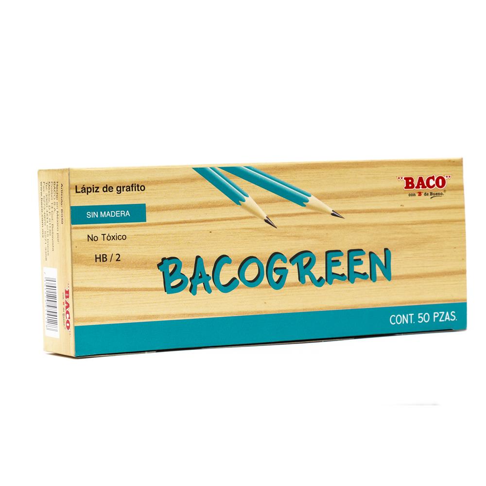 Lápiz de Grafito | Bacogreen | HB/2 | BACO | Verde | 50 pzas