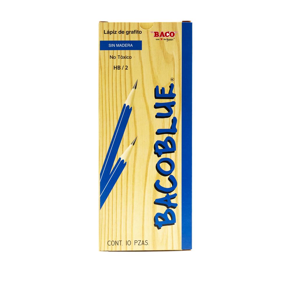 Lápiz de Grafito Bacoblue | HB/2 | BACO | Azul | 10 pzas