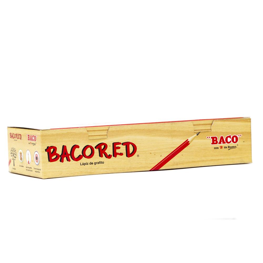 Lápiz de Grafito | Bacored | HB/2 | BACO | Rojo | 50 pzas