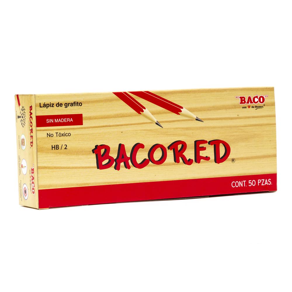 Lápiz de Grafito | Bacored | HB/2 | BACO | Rojo | 50 pzas