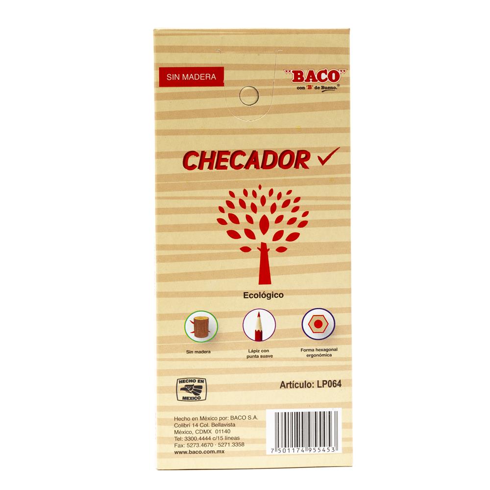 Lápiz Checador | Rojo | BACO | 10 piezas
