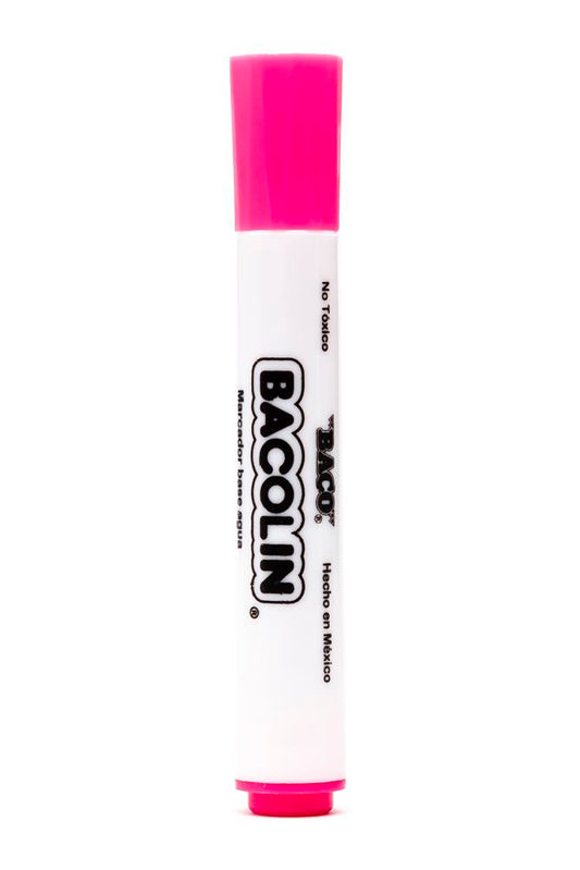 Marcador Base Agua Bacolín | Rosa | BACO | 12 pzas