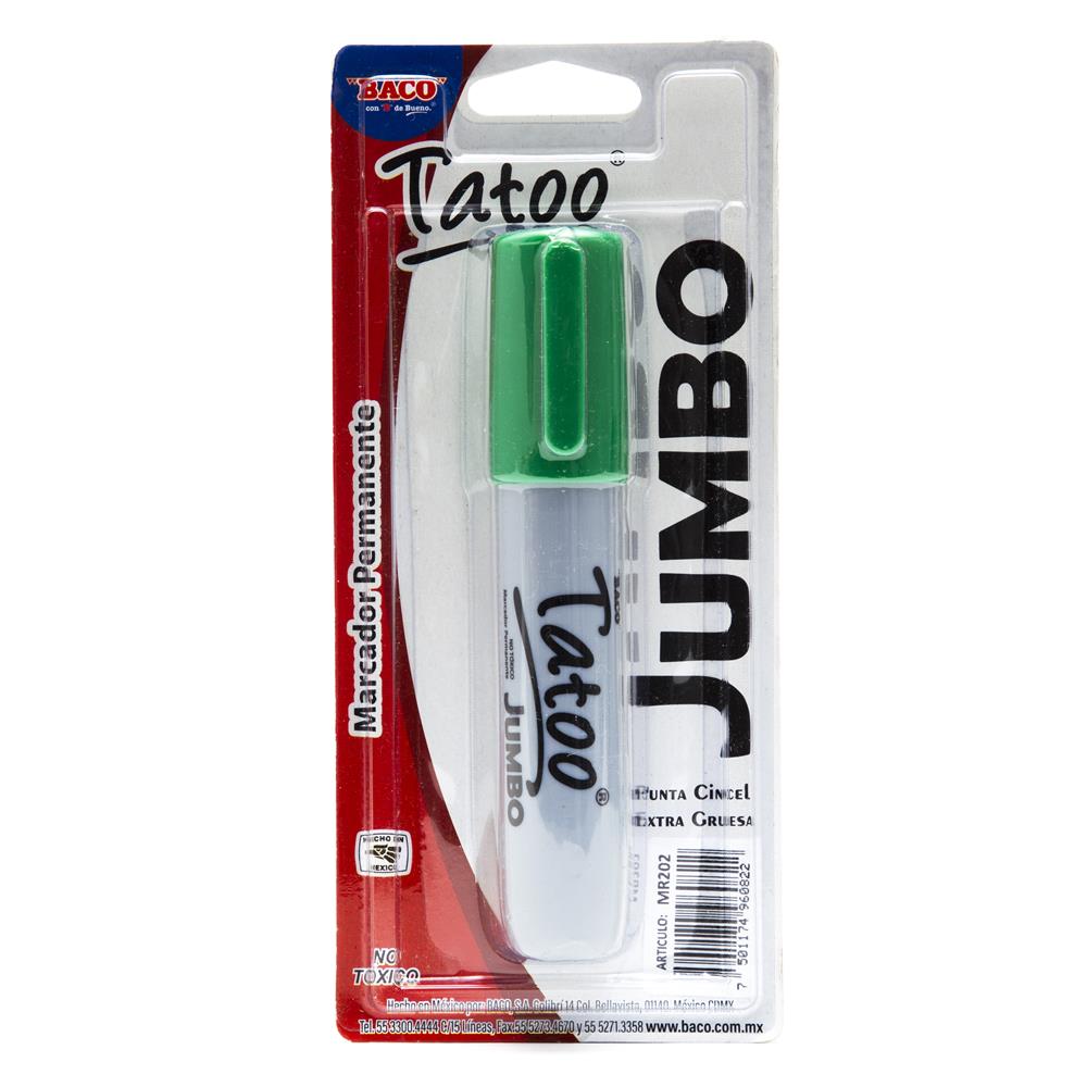 Marcador Permanente Tatoo | Jumbo | BACO | Verde | 1 pza