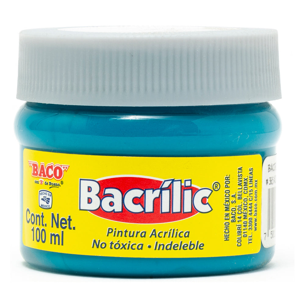 Pintura Acrílica | Bacrilic 365 Azul Turquesa | BACO | 100ml
