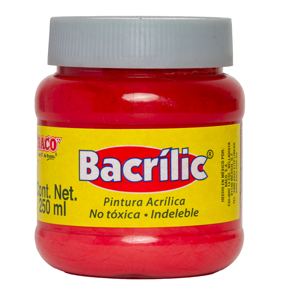 Pintura Acrílica | Bacrilic 355 Carmín | BACO | Rojo | 250ml