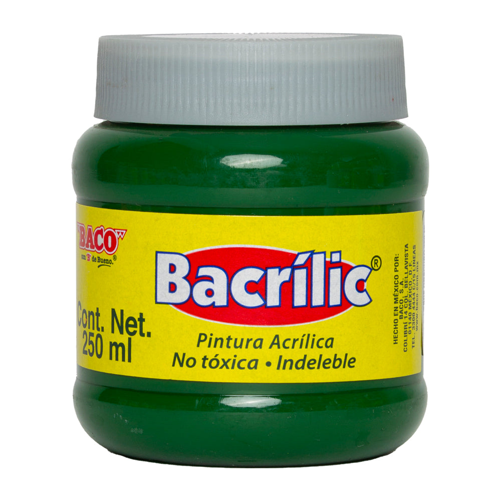 Pintura Acrílica | Bacrilic 363-A Verde Obscuro | BACO |250ml