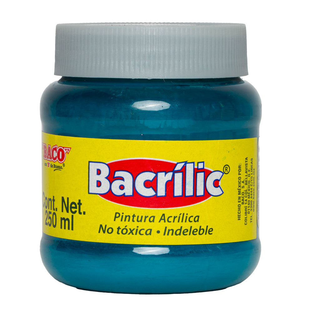 Pintura Acrílica | Bacrilic 365 Azul Turquesa | BACO | 250ml
