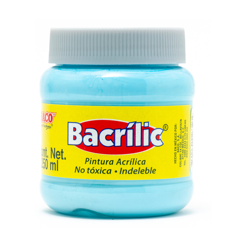 Pintura Acrílica Bacrilic 384 Azul Pastel BACO 250ml