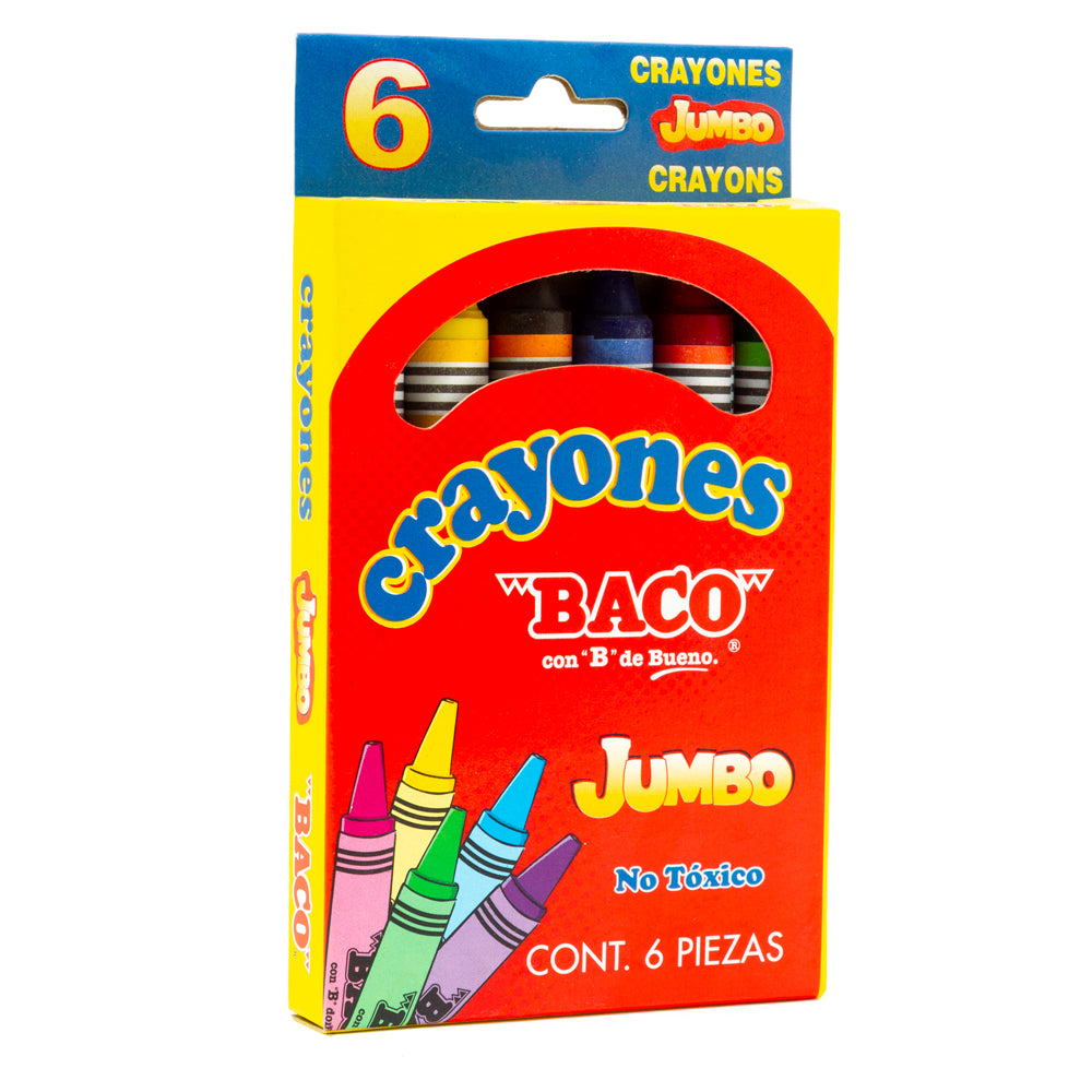 Crayón | Jumbo | BACO | 6 Piezas