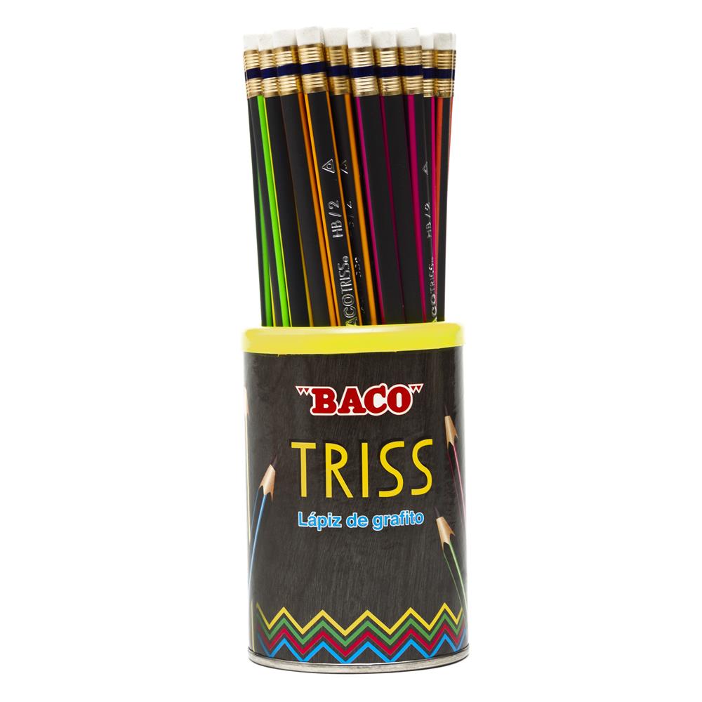 Lápiz Triangular | HB / 2 | Triss | BACO | 50 piezas