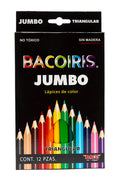 Lápices de Color Triangulares | Jumbo | Bacoiris | BACO | 12 colores