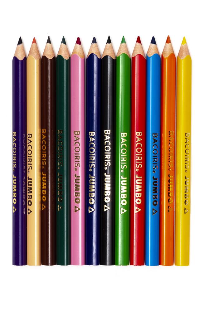 Lápices de Color Triangulares | Jumbo | Bacoiris | BACO | 12 colores