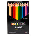 Lápices de Color Triangulares Jumbo  Bacoiris BACO 24 colores