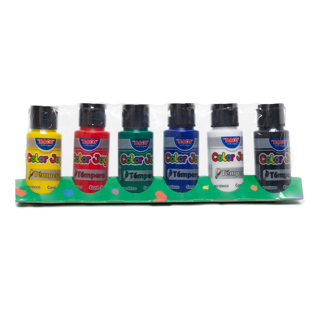Pinturas Témpera |Color Joy | 50 ml | BACO | 6 colores