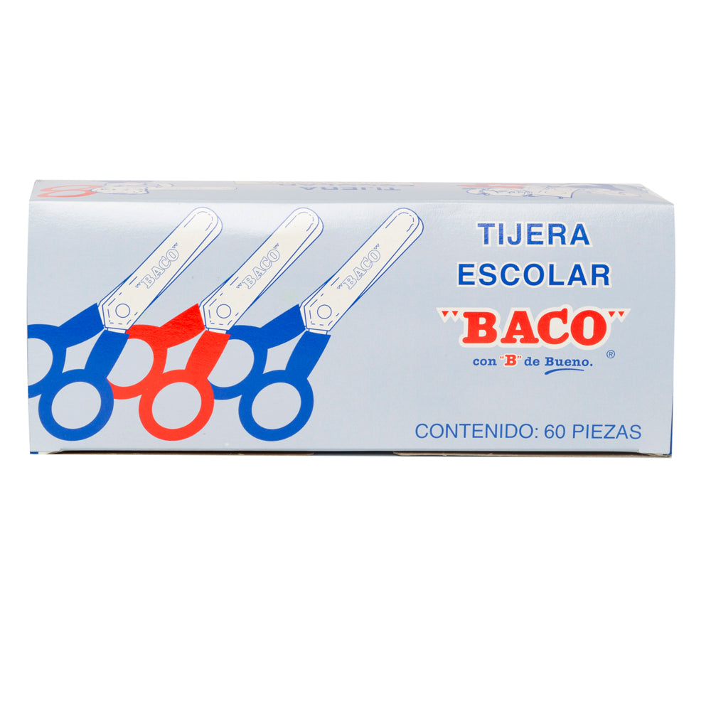 Tijera Escolar Top | BACO | Caja con 60 piezas