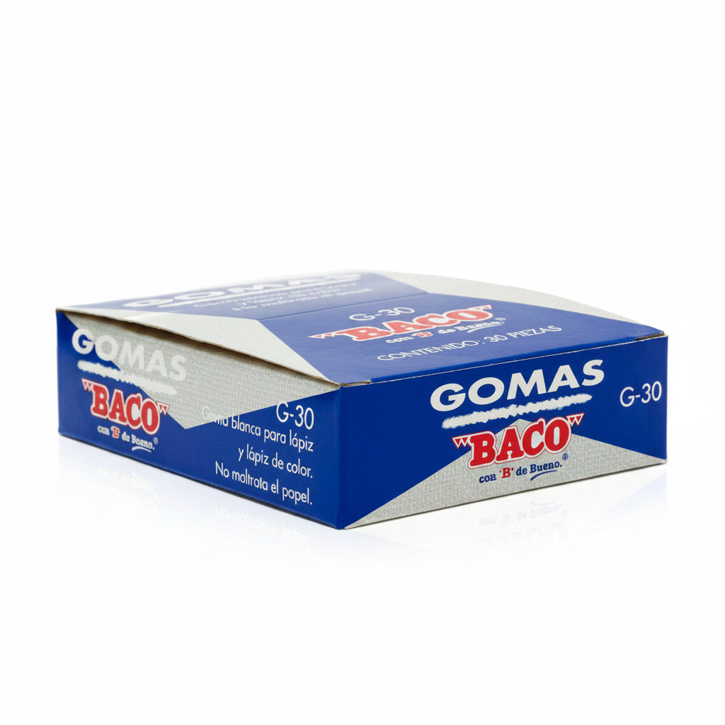 Goma Blanca Mediana | G-30 | BACO | 30 pzas