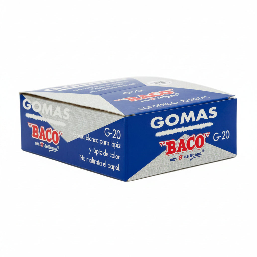 Goma Blanca Grande | G-20 | BACO | 20 pzas