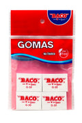 Goma Blanca Mediana | G-30 | BACO | 4 pzas