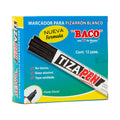 Marcador Para Pizarrón Blanco Tizapen BACO Negro 12 piezas