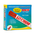 Marcador Para Pizarrón Blanco Tizapen BACO Rojo 12 pzs