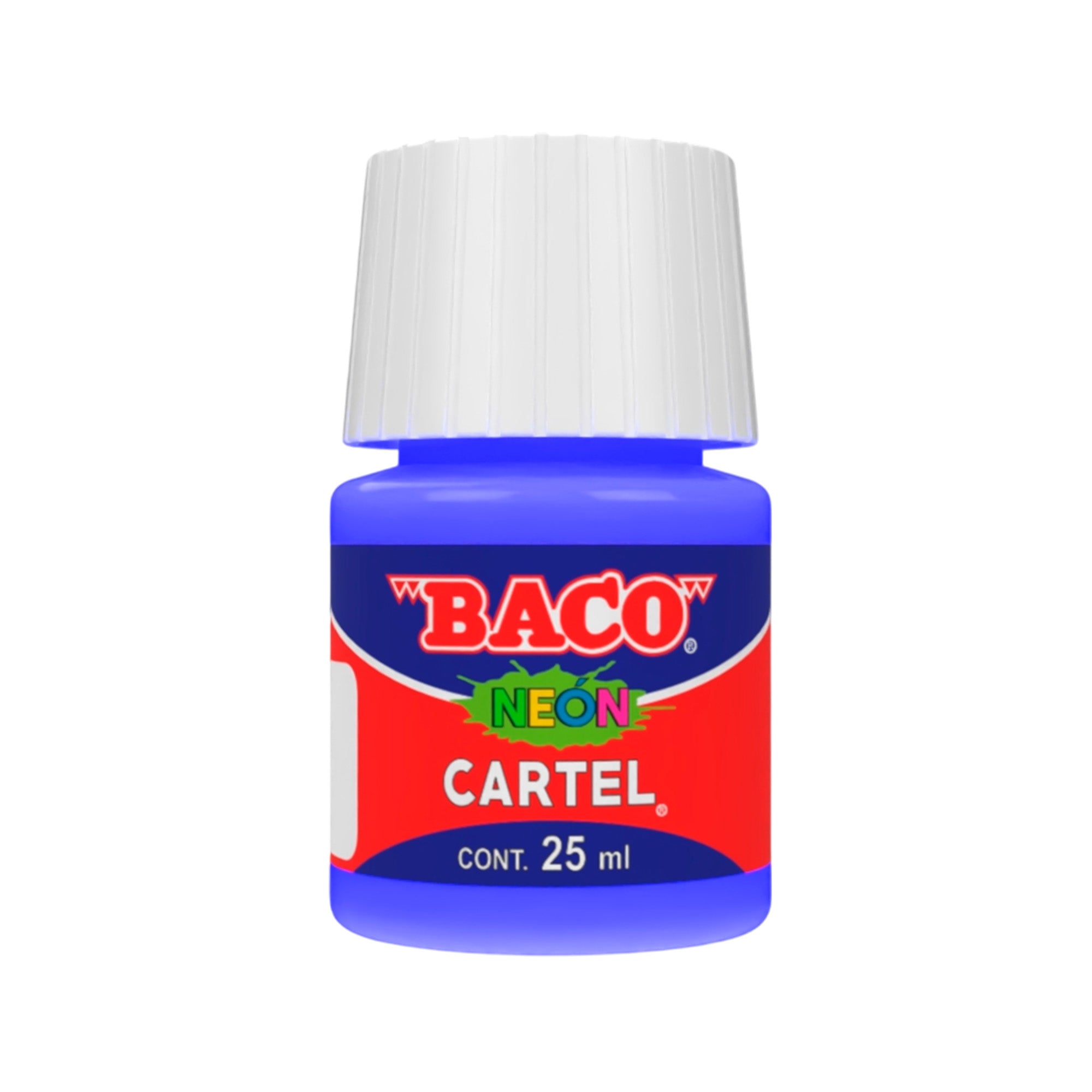 Pintura Escolar Lavable Baco Cartel 09 Azul Cometa 25 Ml | caja con 10 piezas