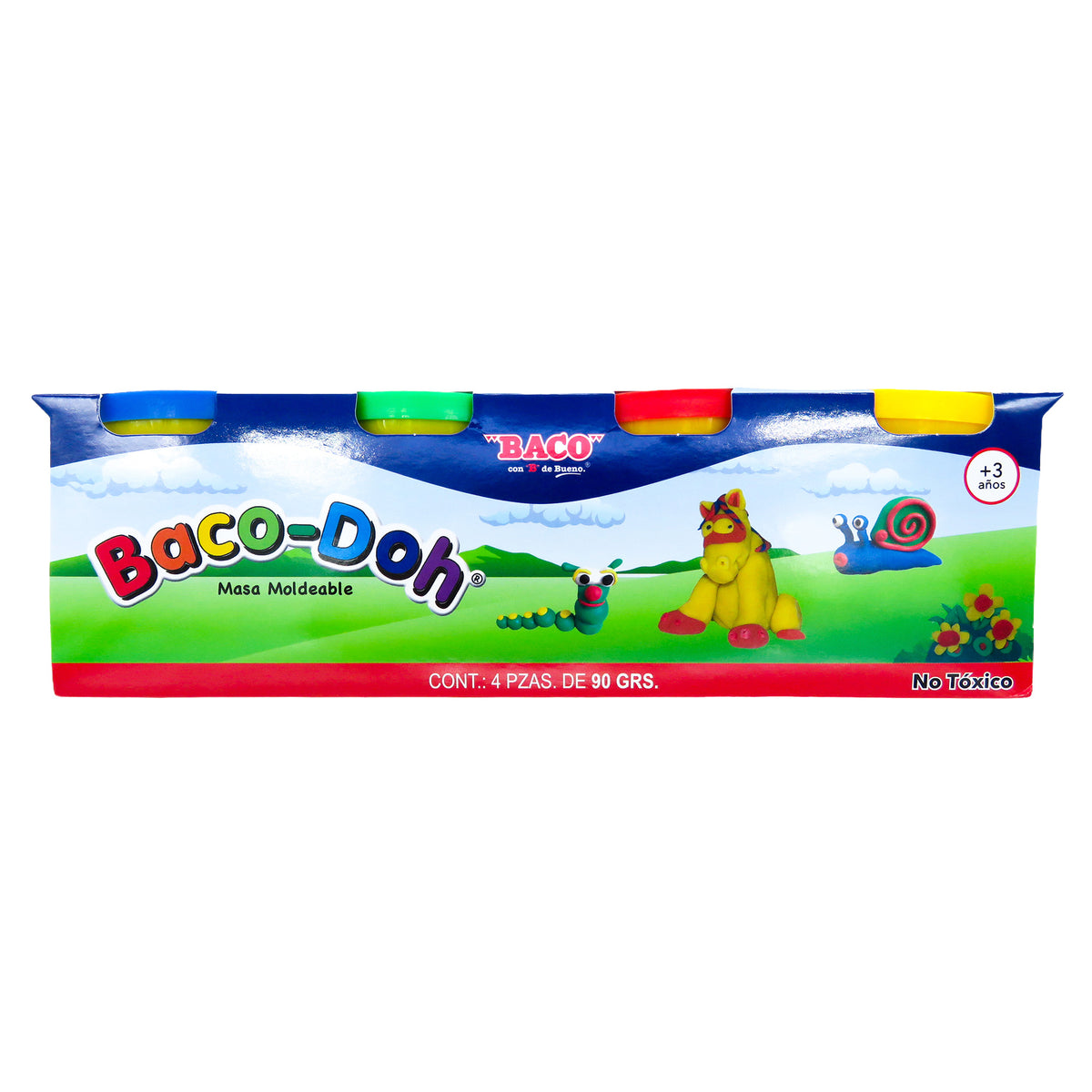 Masa Moldeable Baco-Doh BACO 1 Fajilla con 4 piezas