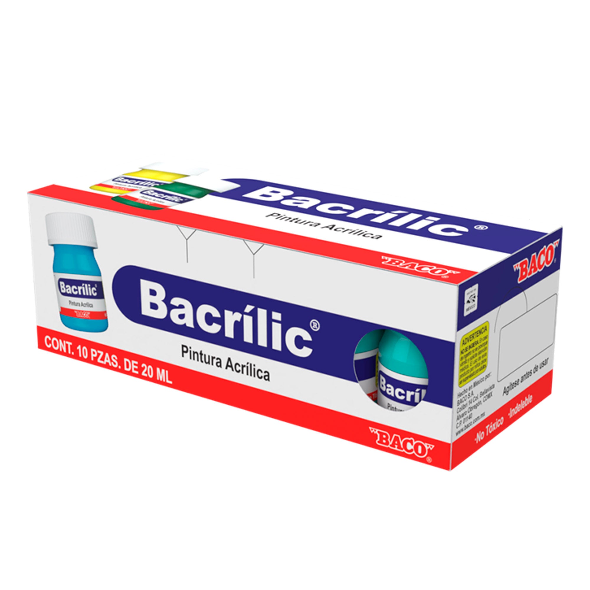 Pintura Acrílica Baco Bacrilic 353 Naranja 20 Ml | caja con 10 piezas