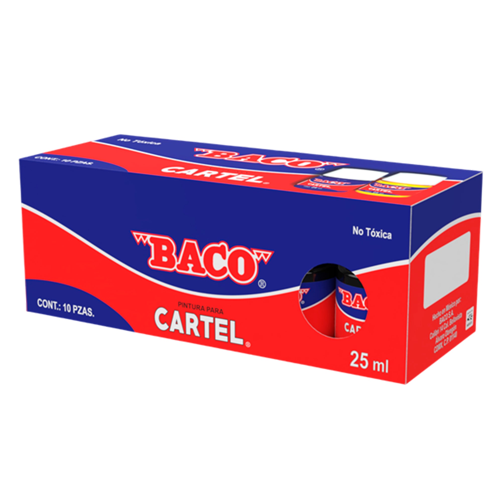 Pintura Escolar Lavable Baco Cartel 57-A Café 25 Ml | caja con 10 piezas