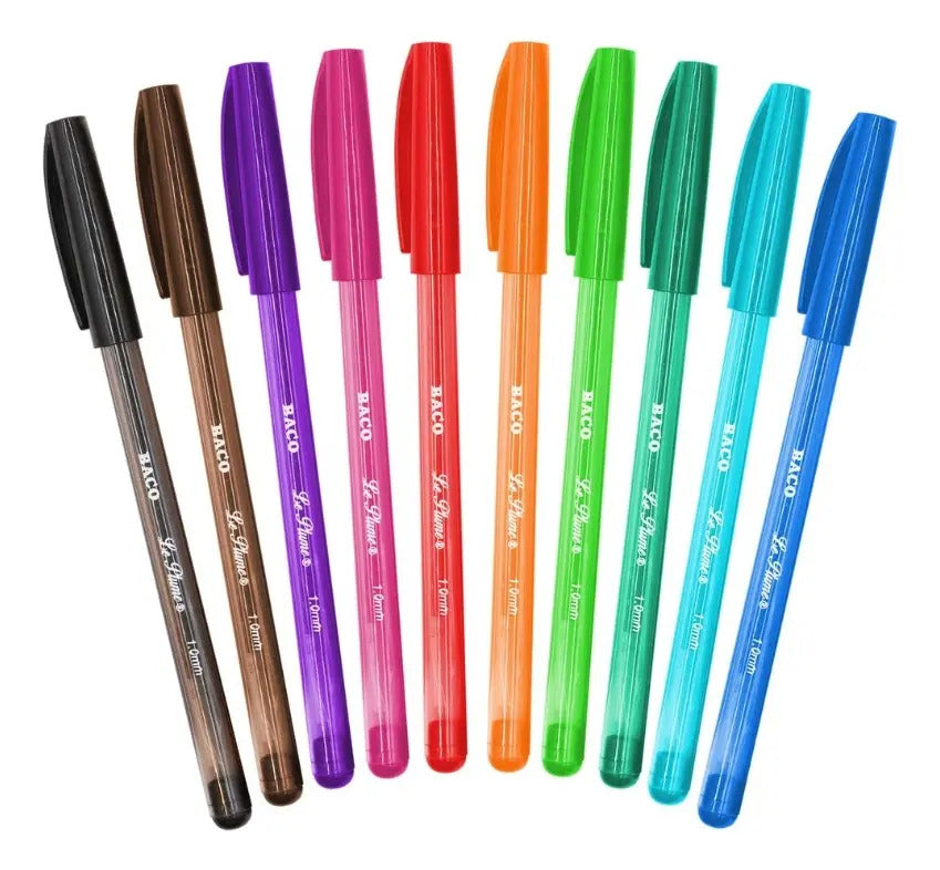 Bolígrafo | Le Plume Fashion | BACO | 10 colores surtidos